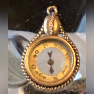 Antique handmade 14kt rose gold compass pendant. 
 Collectable!